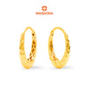 MASDORA 916 Gold Earings Earing Subang Emas - Oval Premium Cutting (EMAS 916/22K)