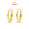 MASDORA 916 Gold Earings Earing Subang Emas - Oval Premium Cutting (EMAS 916/22K)