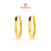 MASDORA 916 Gold Earings Earing Subang Emas - Golden Basic Plain (EMAS 916/22K)