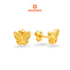MASDORA 916 Gold Earings Earing Subang Emas - Golden Solid Butterfly (EMAS 916/22K)