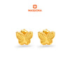 MASDORA 916 Gold Earings Earing Subang Emas - Golden Solid Butterfly (EMAS 916/22K)