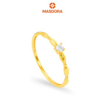 MASDORA 916 Gold Ring Rings Cincin Emas ~ Golden Liora Solitaire (EMAS 916/22K)