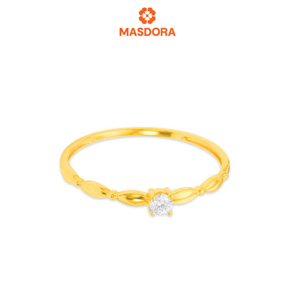 MASDORA 916 Gold Ring Rings Cincin Emas ~ Golden Liora Solitaire (EMAS 916/22K)