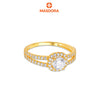 MASDORA 916 Gold Ring Rings Cincin Emas ~ Sparkling Dazzling Halo (EMAS 916/22K)