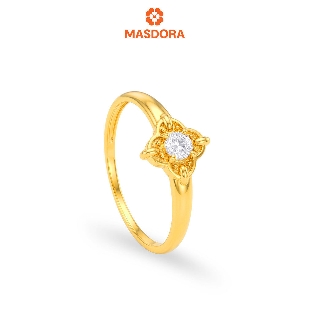 MASDORA 916 Gold Ring Rings Cincin Emas ~ Golden Lumé Solitaire (EMAS 916/22K)