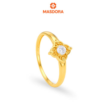 MASDORA 916 Gold Ring Rings Cincin Emas ~ Golden Lumé Solitaire (EMAS 916/22K)