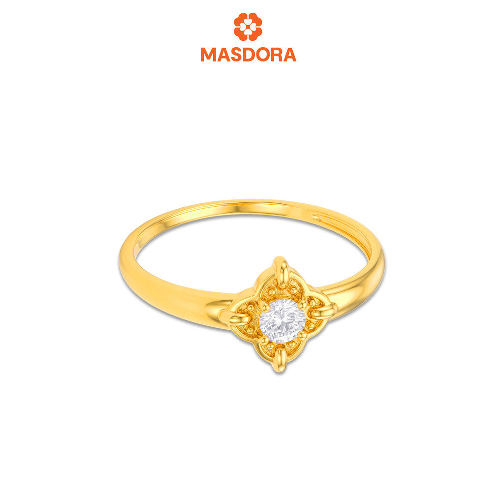 MASDORA 916 Gold Ring Rings Cincin Emas ~ Golden Lumé Solitaire (EMAS 916/22K)