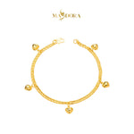 MASDORA 916 Gold Bracelet Rantai Tangan Emas ~ Mini Lipan Licin (5L) (EMAS 916/22K)