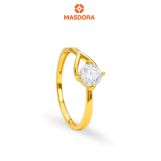 MASDORA 916 Gold Ring Rings Cincin Emas ~ Splice Knot Solitaire (EMAS 916/22K)