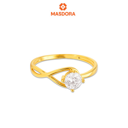 MASDORA 916 Gold Ring Rings Cincin Emas ~ Splice Knot Solitaire (EMAS 916/22K)