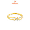 MASDORA 916 Gold Ring Rings Cincin Emas ~ Duotone Double Facile V (EMAS 916/22K)
