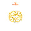 MASDORA 916 Gold Ring Rings Cincin Emas ~ Golden Wide Quaint (EMAS 916/22K)