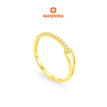 MASDORA 916 Gold Ring Cincin Emas ~ Sparkling Elegant Knot (EMAS 916/22K)