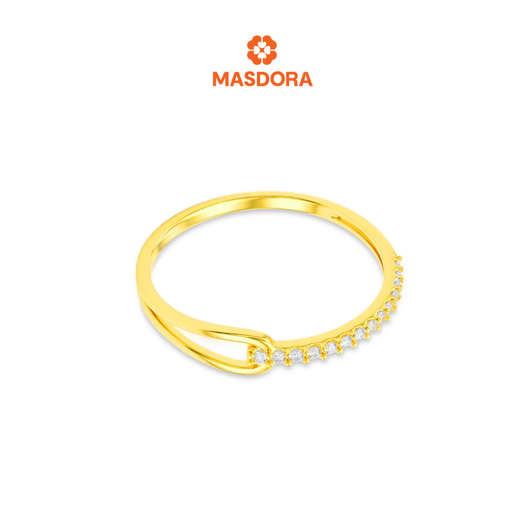 MASDORA 916 Gold Ring Cincin Emas ~ Sparkling Elegant Knot (EMAS 916/22K)
