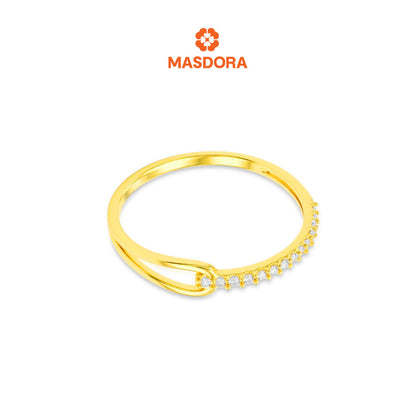 MASDORA 916 Gold Ring Cincin Emas ~ Sparkling Elegant Knot (EMAS 916/22K)