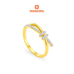 MASDORA 916 Gold Ring Rings Cincin Emas ~ Duotone Gordian Knot (EMAS 916/22K)