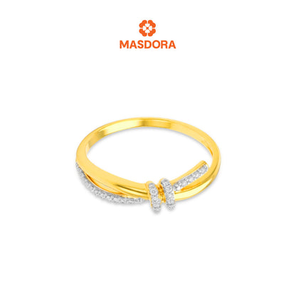 MASDORA 916 Gold Ring Rings Cincin Emas ~ Duotone Gordian Knot (EMAS 916/22K)
