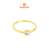 MASDORA 916 Gold Ring Cincin Emas ~ Duotone Minimalist Solitaire (EMAS 916/22K)