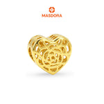 MASDORA 916 Gold Beads Bead Emas ~ Golden Intricate Heart (EMAS 916/22K)