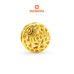 MASDORA 916 Gold Beads Bead Emas ~ Golden Intricate Flower Round (EMAS 916/22K)