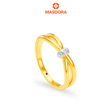 MASDORA 916 Gold Ring Rings Cincin Emas ~ HG Duotone Twisted Knot Cutting (EMAS 916/22K)