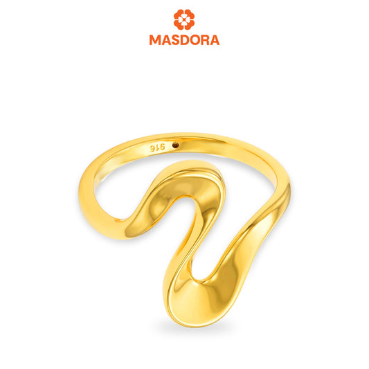 MASDORA 916 Gold Ring Rings Cincin Emas ~ HG Golden Charming Sway (EMAS 916/22K)