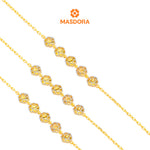 MASDORA 916 Gold Bracelet Rantai Tangan Emas ~ Duotone 3D Flower (EMAS 916/22K)
