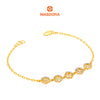 MASDORA 916 Gold Bracelet Rantai Tangan Emas ~ Duotone 3D Flower (EMAS 916/22K)