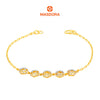 MASDORA 916 Gold Bracelet Rantai Tangan Emas ~ Duotone 3D Flower (EMAS 916/22K)