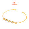 MASDORA 916 Gold Bracelet Rantai Tangan Emas ~ Duotone 3D Flower (EMAS 916/22K)