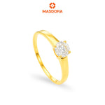 MASDORA 916 Gold Ring Rings Cincin Emas ~ Golden Solitaire Plain (EMAS 916/22K)