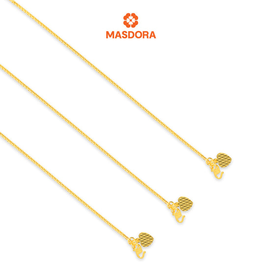 MASDORA 916 Gold Bracelet Rantai Tangan Emas ~ Golden Cubic Chain (EMAS 916/22K)
