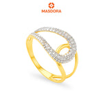 MASDORA 916 Gold Ring Cincin Emas ~ Duotone Fancy Cross (EMAS 916/22K)