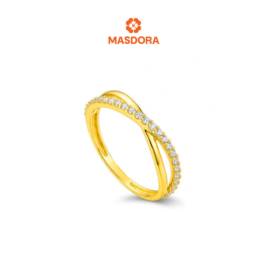 MASDORA 916 Gold Ring Rings Cincin Emas ~ Sparkling Mini Infinity (EMAS 916/22K)