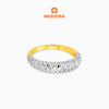 MASDORA 916 Gold Ring Cincin Emas ~ Duotone Eternity Domed (EMAS 916/22K)