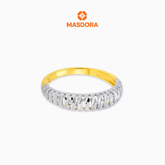 MASDORA 916 Gold Ring Cincin Emas ~ Duotone Eternity Domed (EMAS 916/22K)