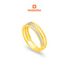 MASDORA 916 Gold Ring Cincin Emas ~ Duotone Triple Band (EMAS 916/22K)