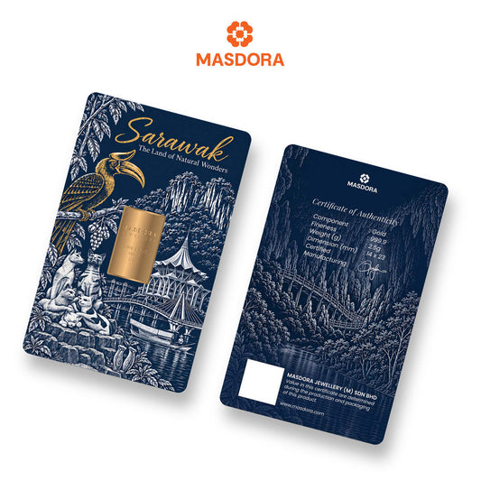 MASDORA 999.9 Gold Bar 2.50GM ~ Sarawak | The Land of Hornbills (EMAS 999.9/24K)