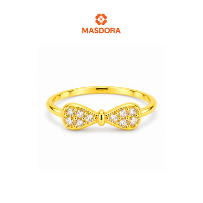 MASDORA 916 Gold Ring Cincin Emas ~ Sparkling Adhere Ribbon (EMAS 916/22K)