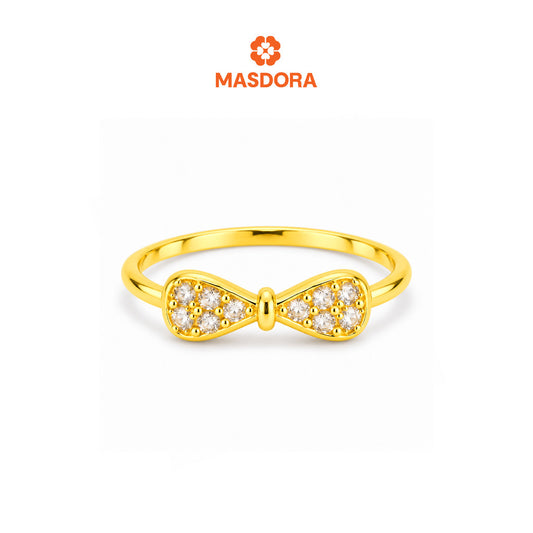 MASDORA 916 Gold Ring Cincin Emas ~ Sparkling Adhere Ribbon (EMAS 916/22K)