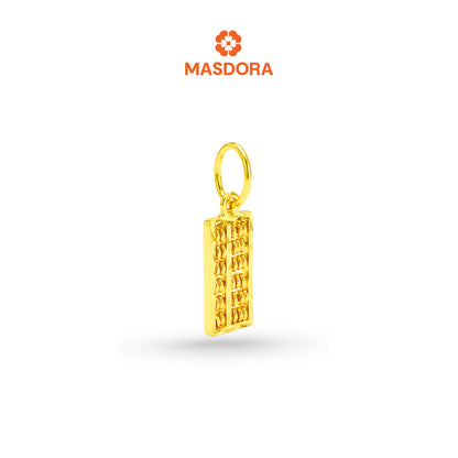 MASDORA 916 Gold Pendant Loket Emas ~ Golden Motion Abacus (EMAS 916/22K)