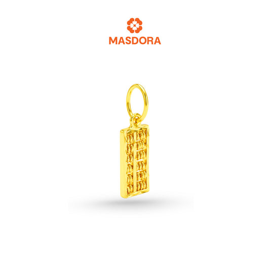 MASDORA 916 Gold Pendant Loket Emas ~ Golden Motion Abacus (EMAS 916/22K)