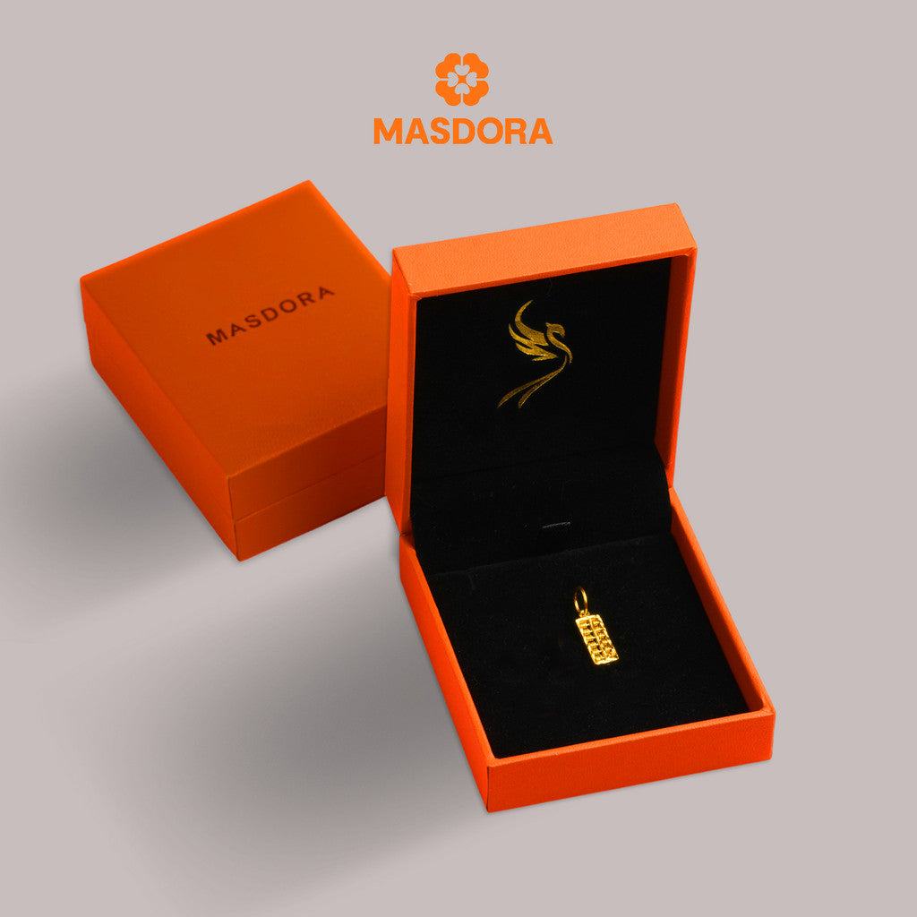 MASDORA 916 Gold Pendant Loket Emas ~ Golden Motion Abacus (EMAS 916/22K)