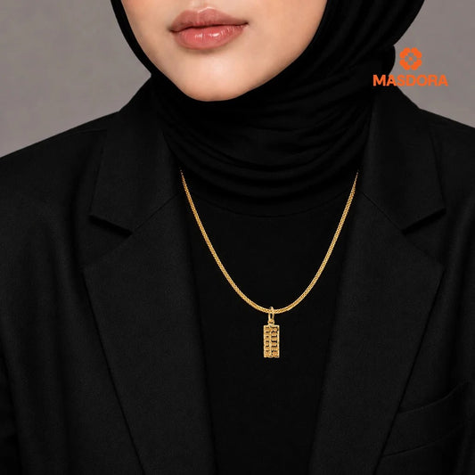 MASDORA 916 Gold Pendant Loket Emas ~ Golden Motion Abacus (EMAS 916/22K)