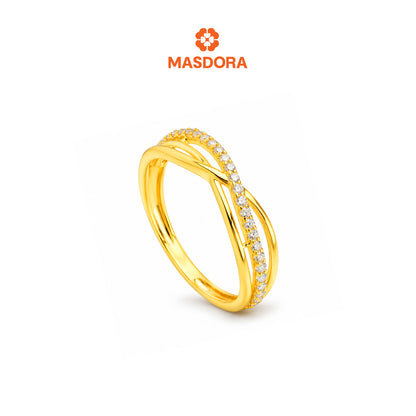 MASDORA 916 Gold Ring Cincin Emas ~ Sparkling Modern Majestic (EMAS 916/22K)
