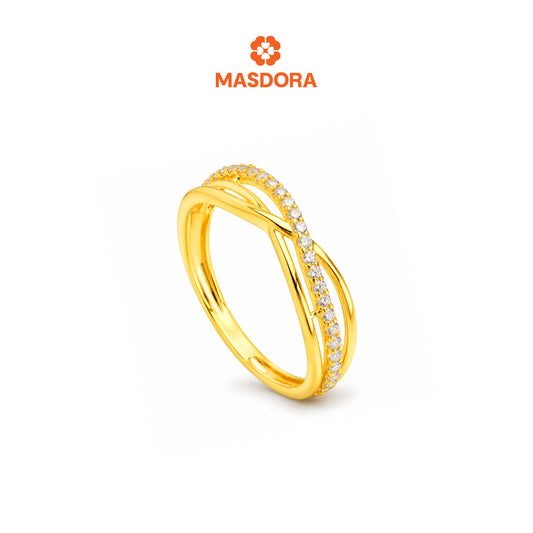 MASDORA 916 Gold Ring Cincin Emas ~ Sparkling Modern Majestic (EMAS 916/22K)