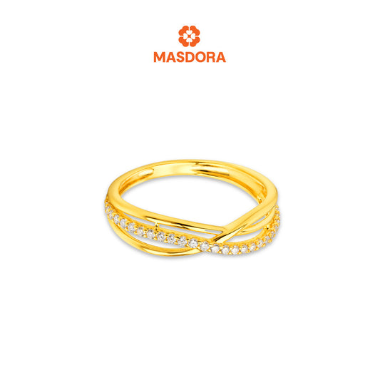 MASDORA 916 Gold Ring Cincin Emas ~ Sparkling Modern Majestic (EMAS 916/22K)