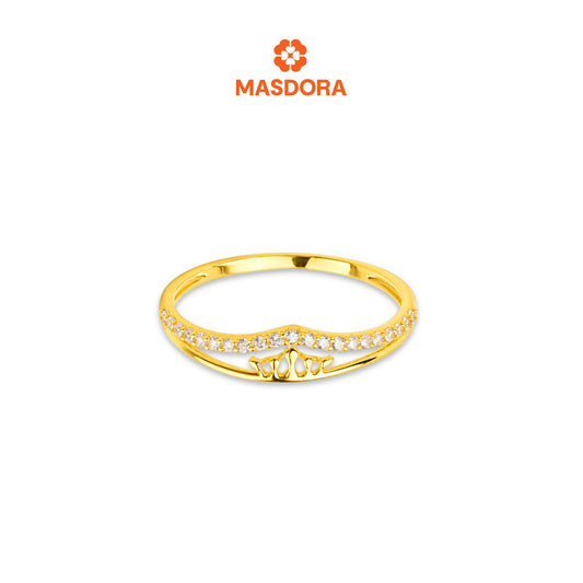 MASDORA 916 Gold Ring Cincin Emas ~ Sparkling Royal V (EMAS 916/22K)