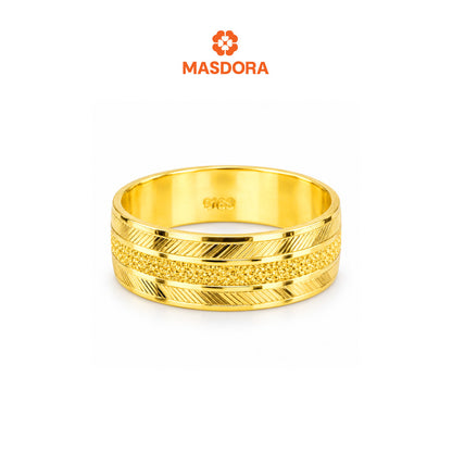 MASDORA 916 Gold Ring Rings Cincin Emas ~ CBR Golden Middle Sandy (EMAS 916/22K)