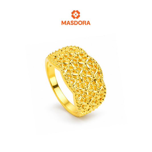 MASDORA 916 Gold Ring Rings Cincin Emas ~ HG Golden Lace (EMAS 916/22K)